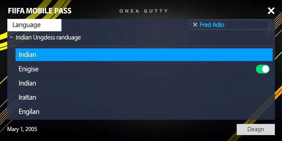 FIFA Mobile Precision Pass - Multiple Indian Language Support FIFA Mobile Precision Pass language selection screen showing Indian languages